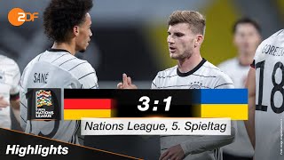 Gruppenerster: DFB-Sieg nach Rückstand | Deutschland – Ukraine 3:1 | UEFA Nations League - ZDF