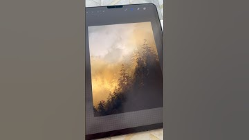 Digital Fall Landscape Paintings in PROCREATE