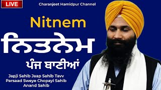 ਨਿਤਨੇਮ ਪੰਜ ਬਾਣੀਆਂ - nitnem panj bania path - japji sahib path - charanjeet Hamidpur Channel