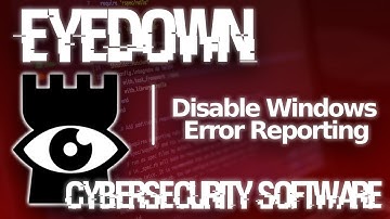 Disable Windows Error Reporting