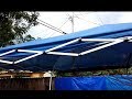 Stop a portable awning from sagging with rain water