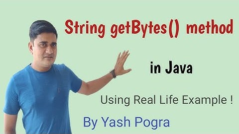 Java String getBytes() method | getbytes method example in java