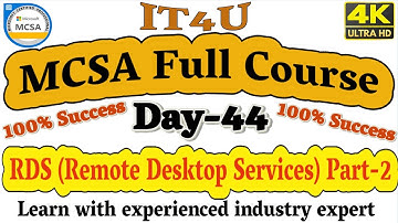 MCSA Full Course Day 43: RDS Remote Desktop Services Part-2 #rdsserver  #mcsafullcourse