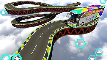 Impossible Bus Stunt Driving 2024 - Mega Ramp Racing Driving Simulator - Android Gameplay #1