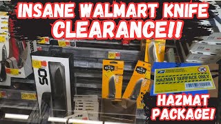 INSANE Walmart Knife Clearance + Opening A Sketchy Hazmat Package!