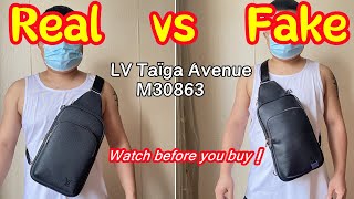 Real vs Fake Louis Vuitton Taïga Avenue NM Slingbag (M30863) From Supkicks