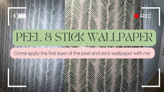 Come put Peel & Stick Wallpaper up with me!