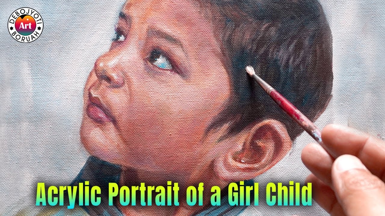 Learn to Paint a Child's Portrait with Acrylic Easy and Fun