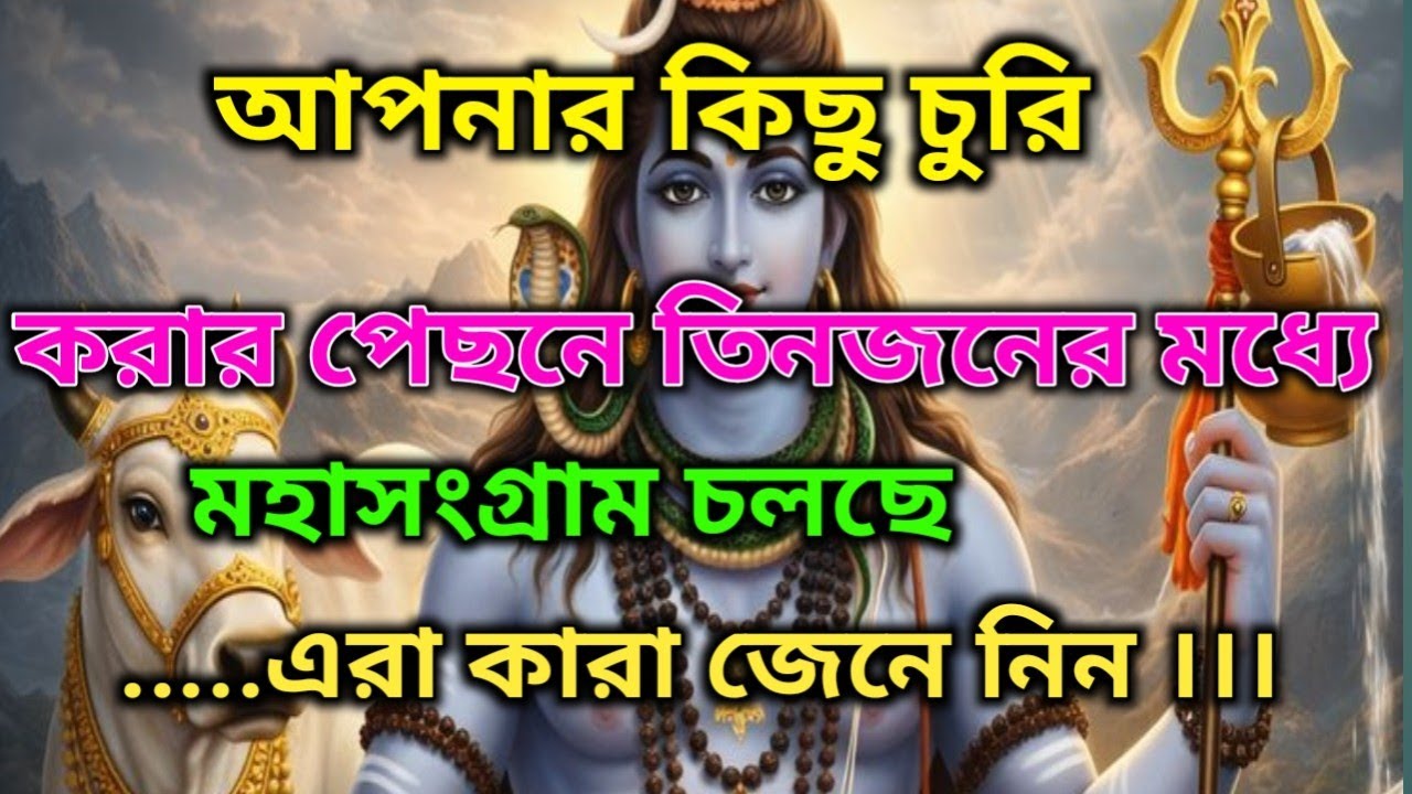 ⚜️🌿তোমার কিছু চুরি করার পেছনে তিনজন মানুষের মধ্যে মহাসংগ্রাম চলছে তারা কারা?🌈🕉️#shivshakti #mahadev 