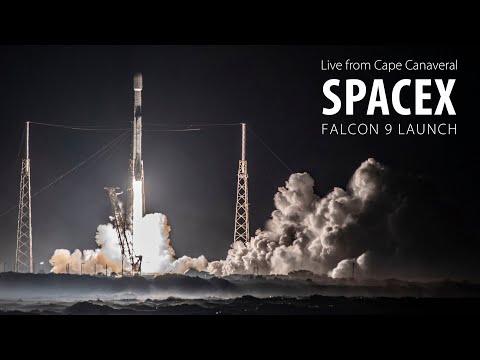 SpaceX launches a Falcon 9 rocket from Cape Canaveral