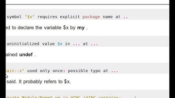 Beginner Perl Maven tutorial: 2.2 - Common errors