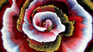 (736) From SPIRAL to FLOWER in 10 MINUTES ~ Fluid Art ~ Step by step tutorial ~ Fiona Art