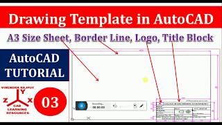 AutoCAD Tutorial 03: Drawing Template with Logo, Title Block and Projection Method Symbol