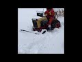 69 case 444 garden tractor plowing snow