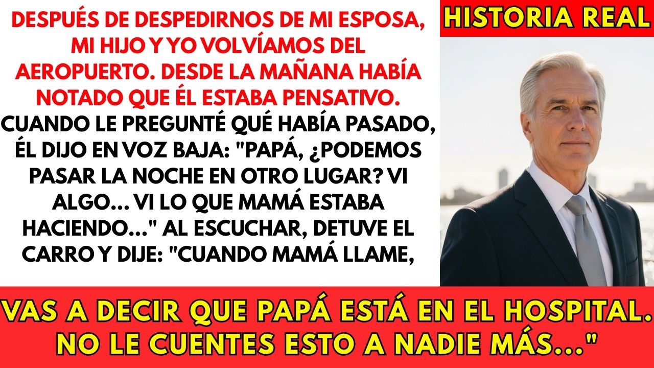 Después De Despedirme De Mi Esposa, Mi Hijo Y Yo Volvíamos Del Aeropuerto  Desde La Mañana Noté Que.