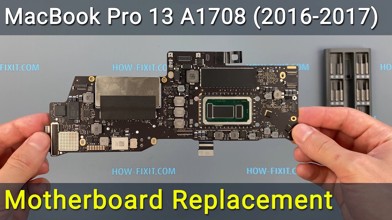MacBook Pro 13 A1708 (2016-2017) Motherboard replacement - YouTube