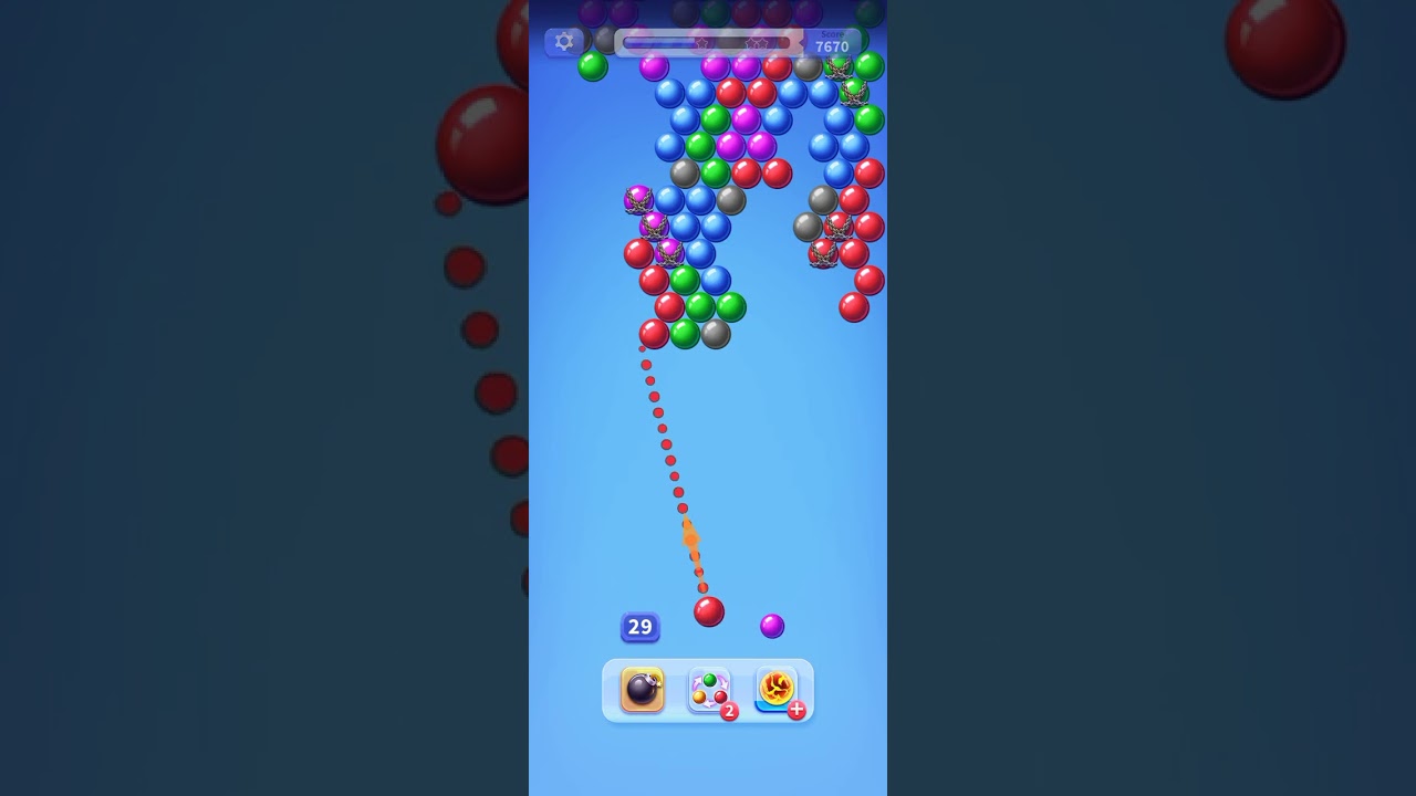 Shoot bubbles hard level 171 to 175 finish in one time 