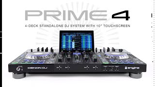Denon DJ Prime 4, 4-Deck Standalone DJ System with 10" Touchscreen