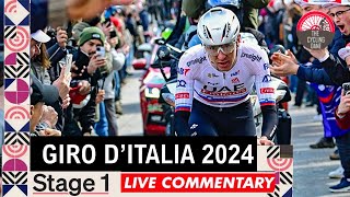 Giro d'Italia 2024 Stage 1 LIVE COMMENTARY - Can Anyone Stop Tadej Pogacar Taking the Maglia Rosa?