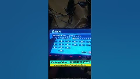 Unlocking Eclipse AVN navigation using ESN unlock code password