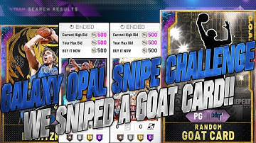 NBA2K20 - WE SNIPED A GOAT CARD!!! GALAXY OPAL SNIPE CHALLENGE!! WE MADE SO MUCH MT!! MYTEAM