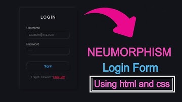 Dark Neumorphism login form using html and css || Foolish Developer