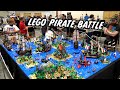 Huge LEGO Pirate Battle Islands Built by 4 People!