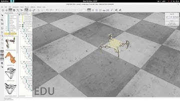 V-REP quadruped robot simulation