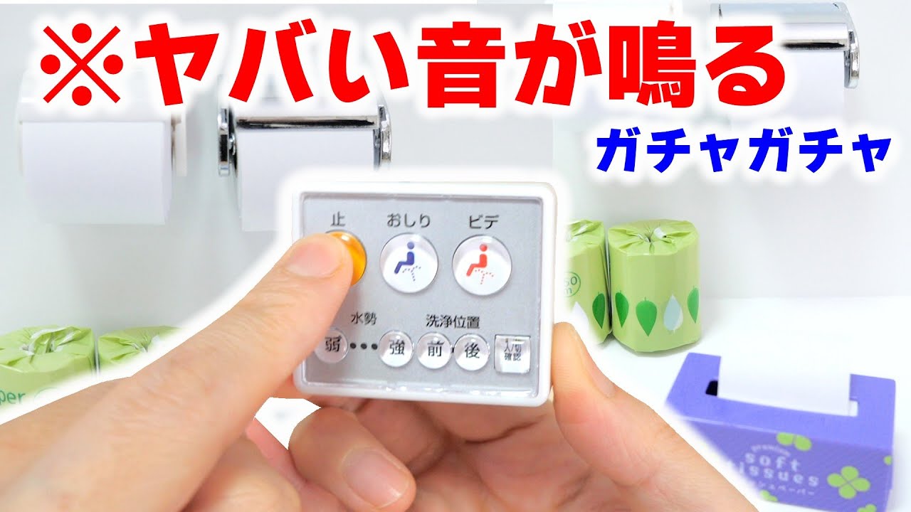 【ガチャガチャ】本当に音が鳴る🙈トイレのミニチュアがヤバい！Miniature gacha
