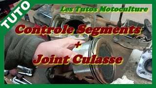 Tracteur fume , contrôle segments + joint culasse ( briggs OHV )