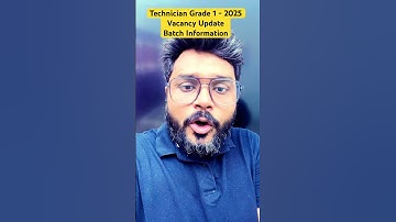 Technician Grade 1 - 2025 Vacancy Update YouTube Classes  Batch Information By Ratnesh Sir