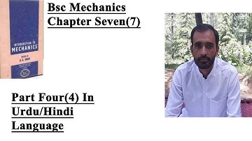 Bsc  Mechanics Chapter 7 || kinematics || Lecture 4