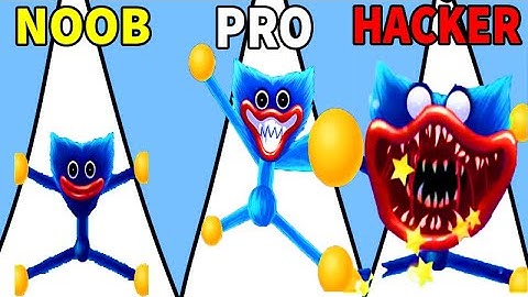NOOB vs PRO vs HACKER in Huggy Stretch Game New Game Gameplay All Levels Android, ios‏‏‏‏‏‏