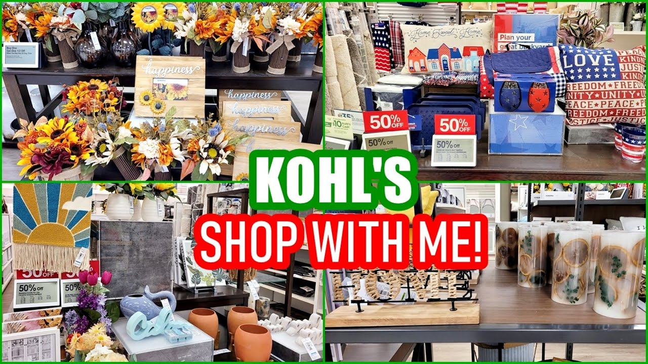 KOHL'S HOME DECOR SHOP WITH ME 2021 NEW FINDS! SUMMER DECOR 4Th OF JULY - YouTube