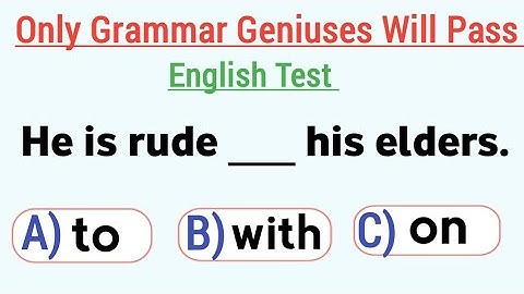 ✅ Can You Pass This English Grammar Test? Only 1% Get All Correct! || A1 Quiz 