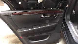 How to remove rear door panels on a Cadillac DTS