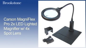 Carson MagniFlex Pro 2x LED Lighted Magnifier w/ 4x Spot Lens