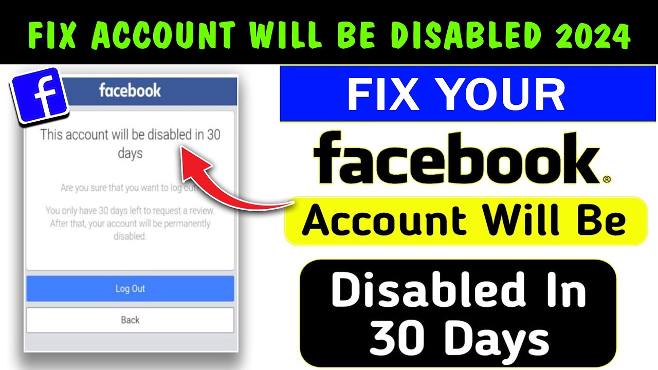 Fix This Account Will Be Disabled In 30 Days Facebook Problem || Facebook Disabled Account Recovery