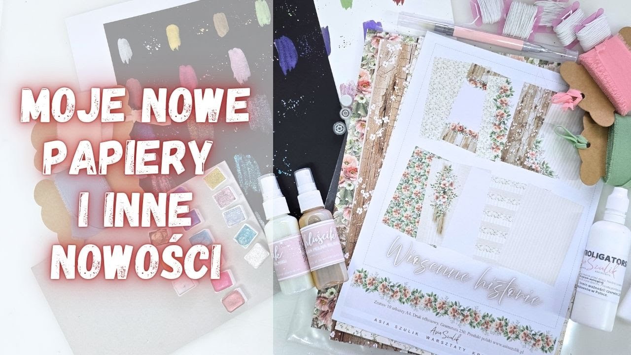 Wiosenne Historie już tu są! Moje nowe papiery. Nowości w sklepiku. Test akwareli.