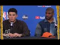 "Next Question" Devin Booker After Reporter's Question About Chris Paul