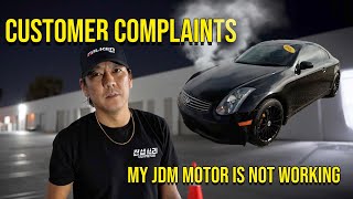 Customer Complaints: My JDM Motor is not Working