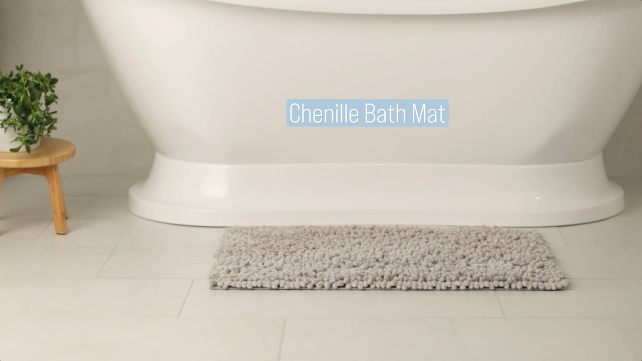 Chenille Bath Mat, oatmeal