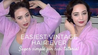 Pin-Up Hair For Lazy People - The Easiest Pin Curls Ever!