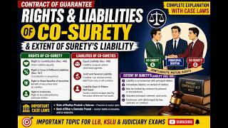 Rights &amp; Liabilities of Co-Surety Explained 🔥 Extent of Surety’s Liability