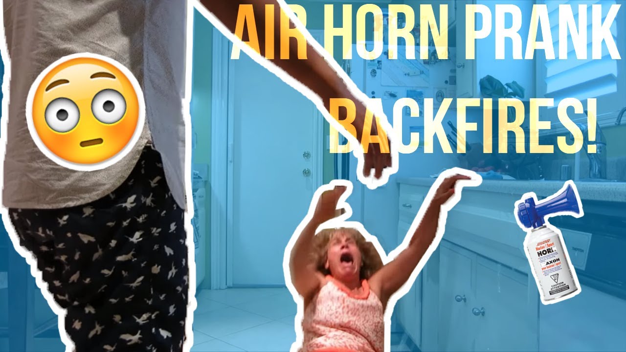 AIR HORN PRANK ON MOM BACKFIRES!!! YouTube