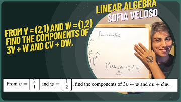 1.1.4 From v = (2,1) and w = (1,2) find the components of 3v + w and cv + dw