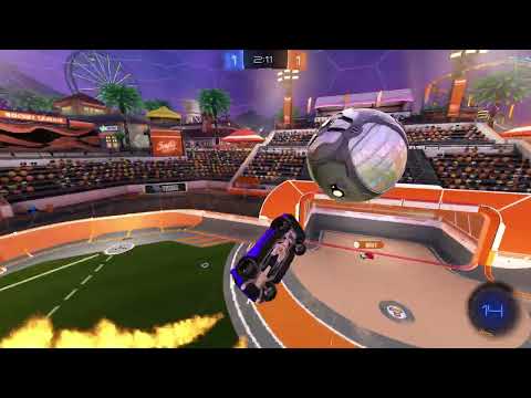 Flip reset pop to ceiling bounce down to low right shot