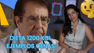 Dieta 1200 calorías alta en proteínas y baja en carbohidratos | ejemplos de cenas