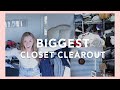 CLOSET DECLUTTER & ORGANIZATION | Extreme Closet Cleaning Motivation 2020