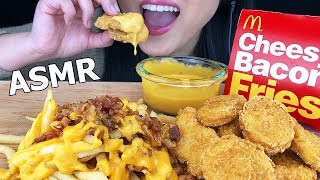 Asmr Mcdonalds Chicken Nuggets U0026 Cheesy Bacon Fries eating Sounds No Talking  Asmr Phan